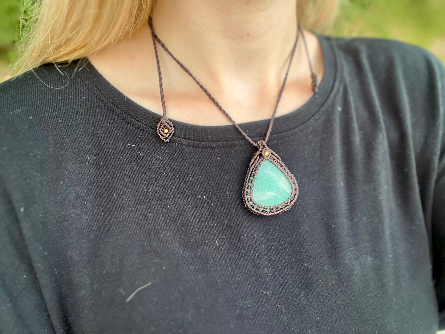Amazonite Amulet Necklace