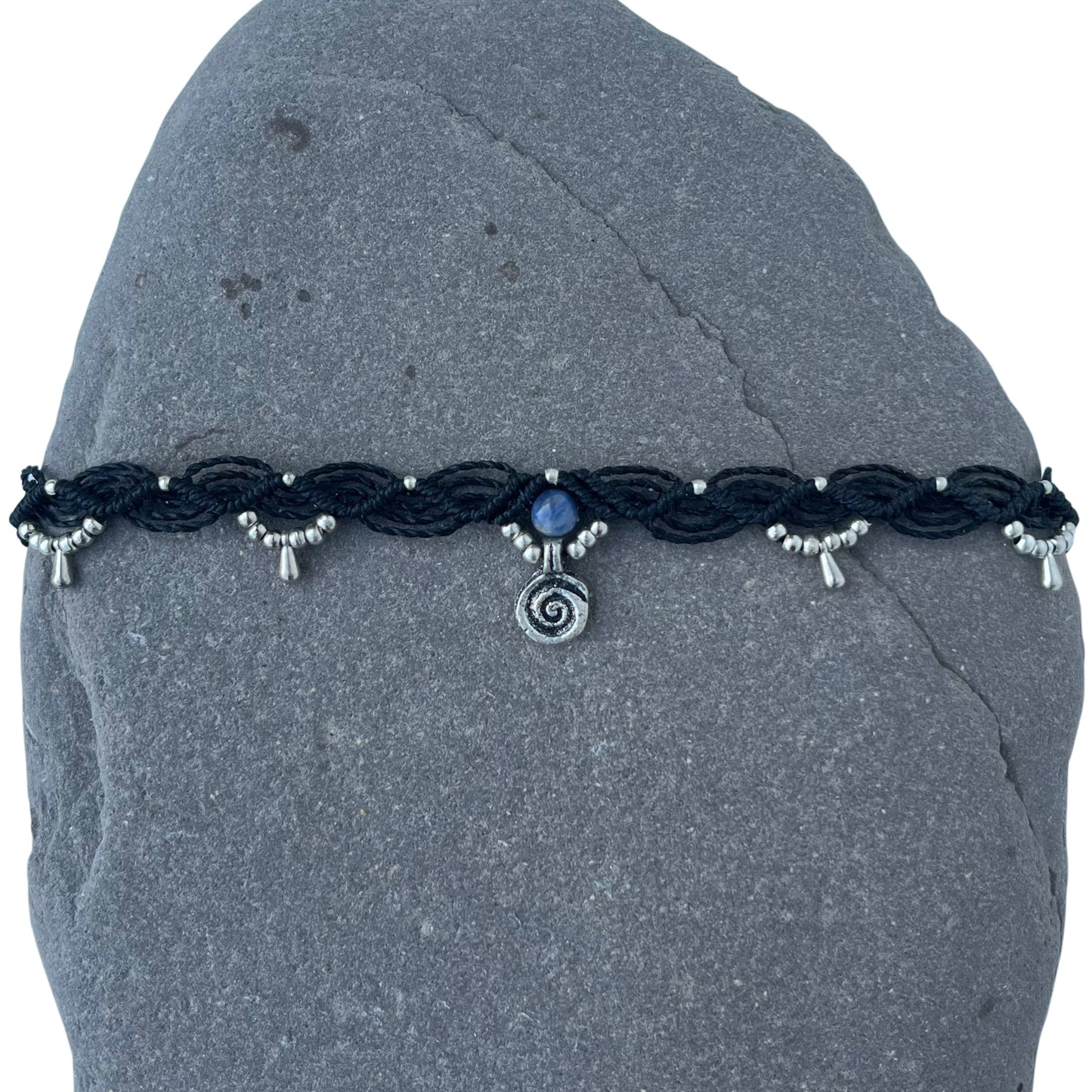 Blue Dot Stone Anklet