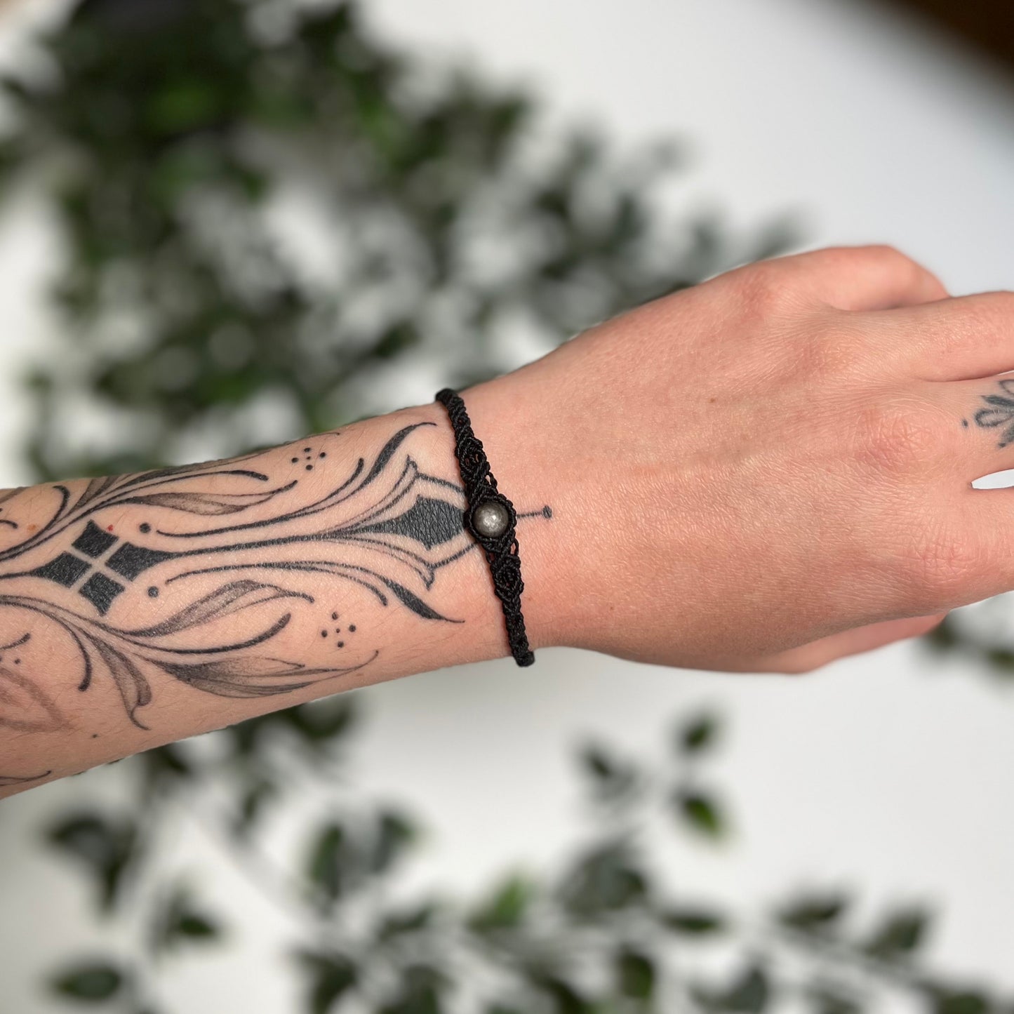 Silver Obsidian Bracelet