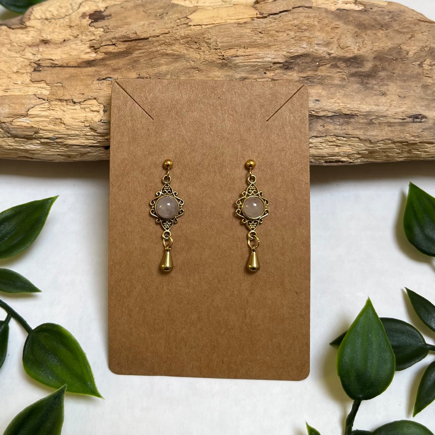 Earrings Rose Quartz