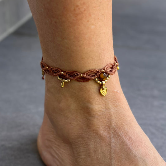 Tiger’s Eye Anklet