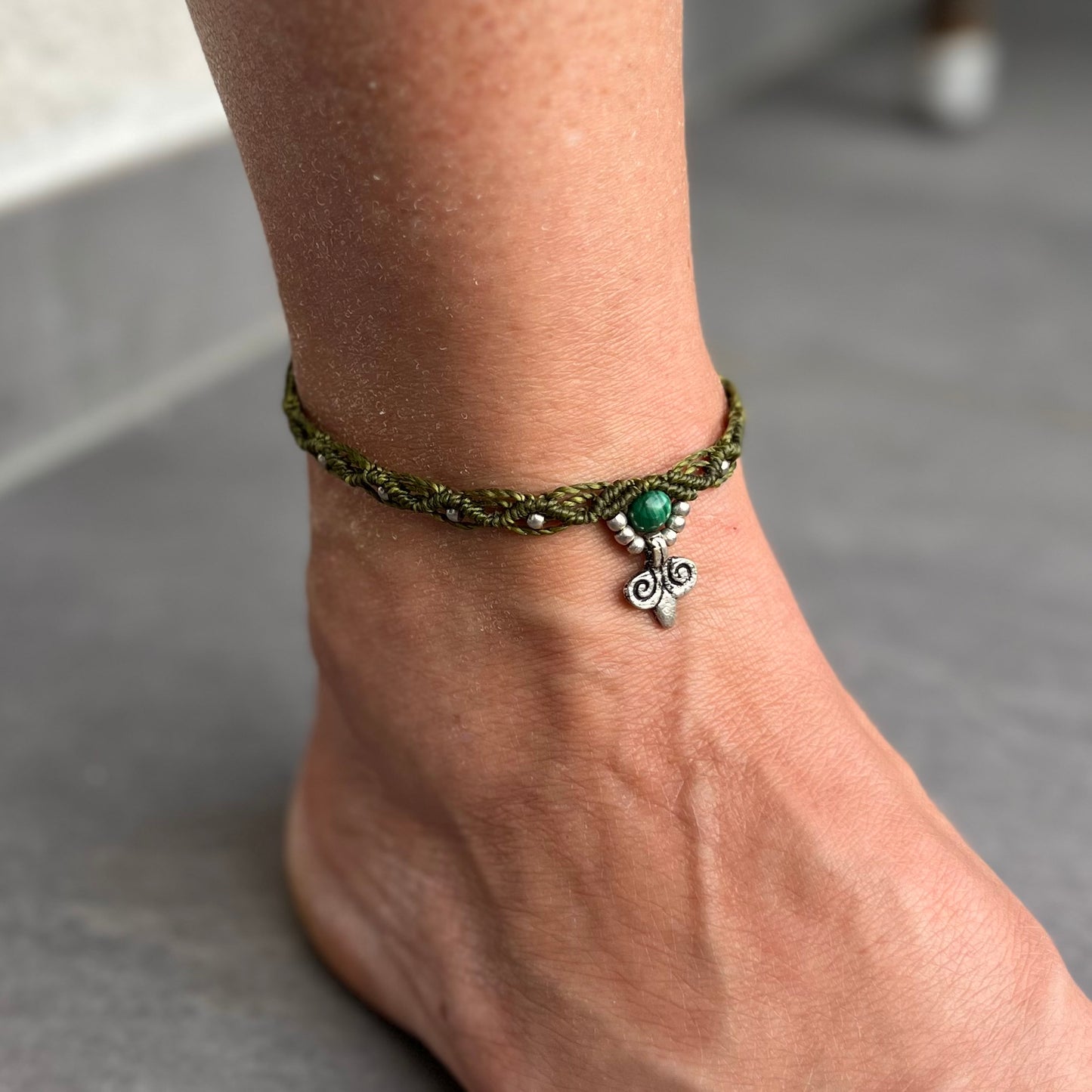 Malachite Anklet