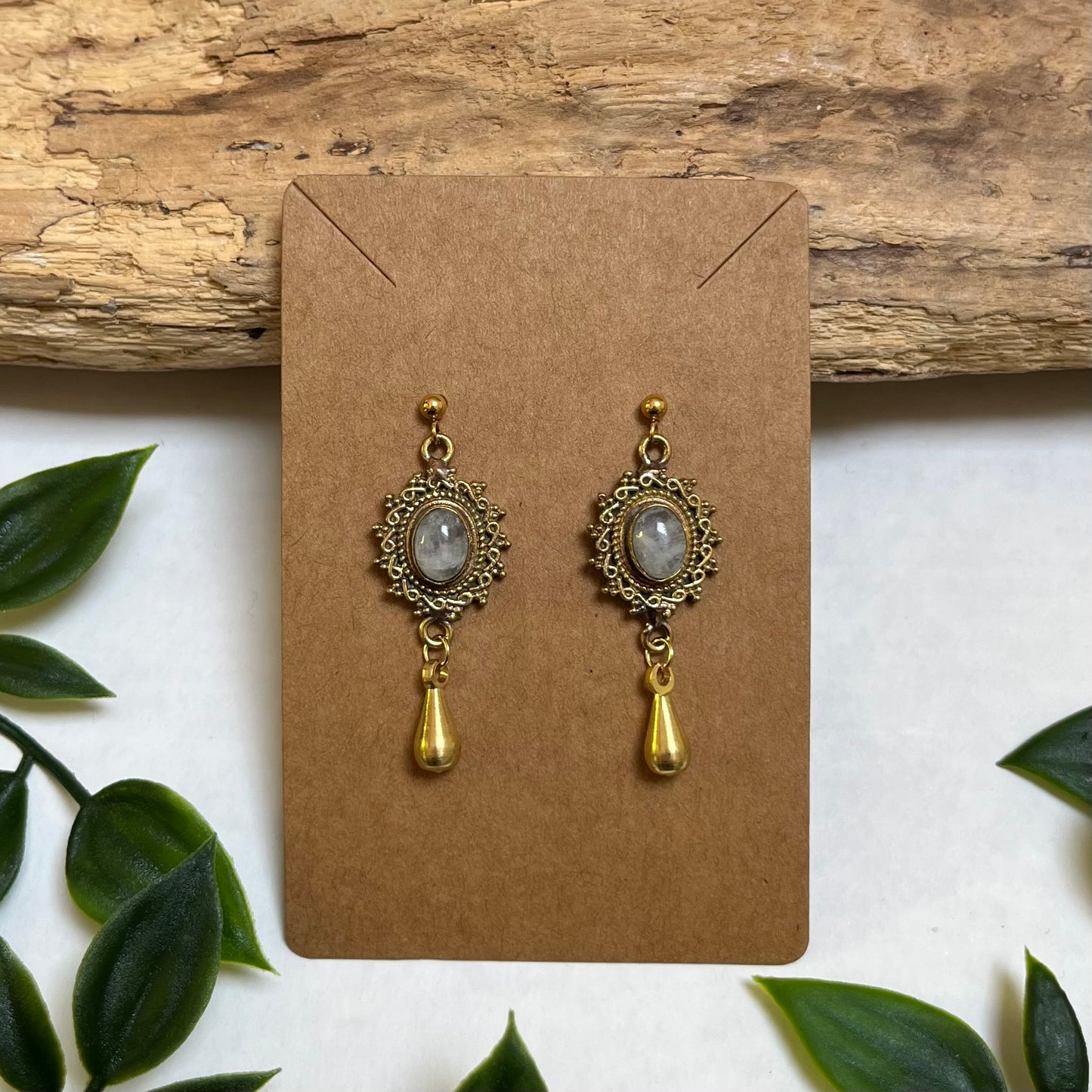 Earrings Moonstone