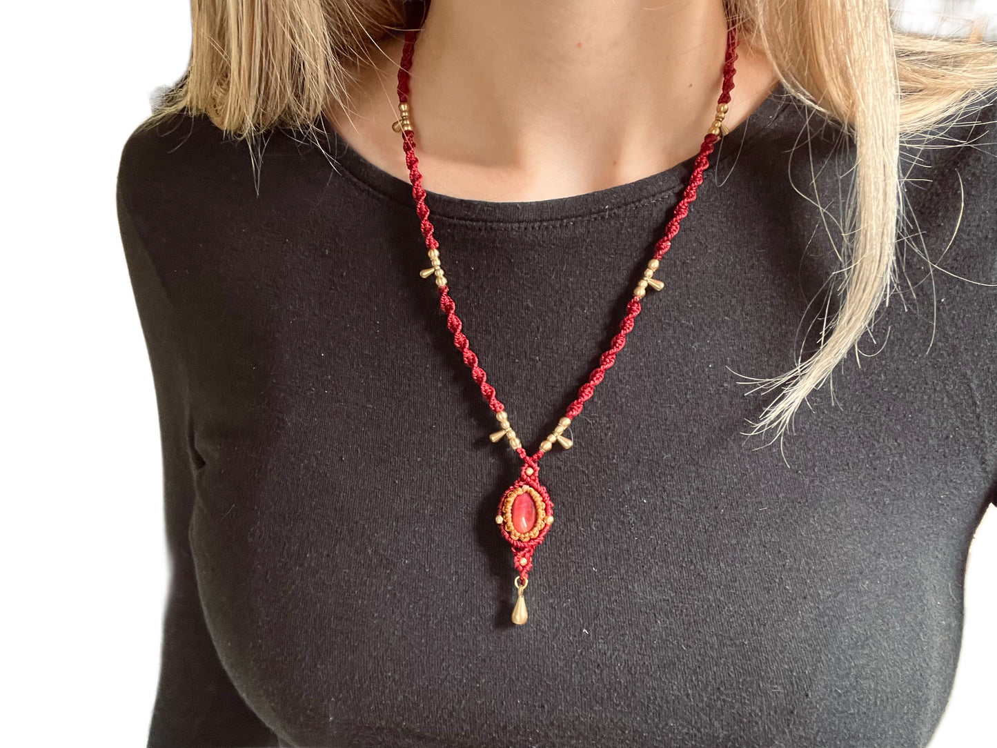 Pink Tiger's Eye Necklace