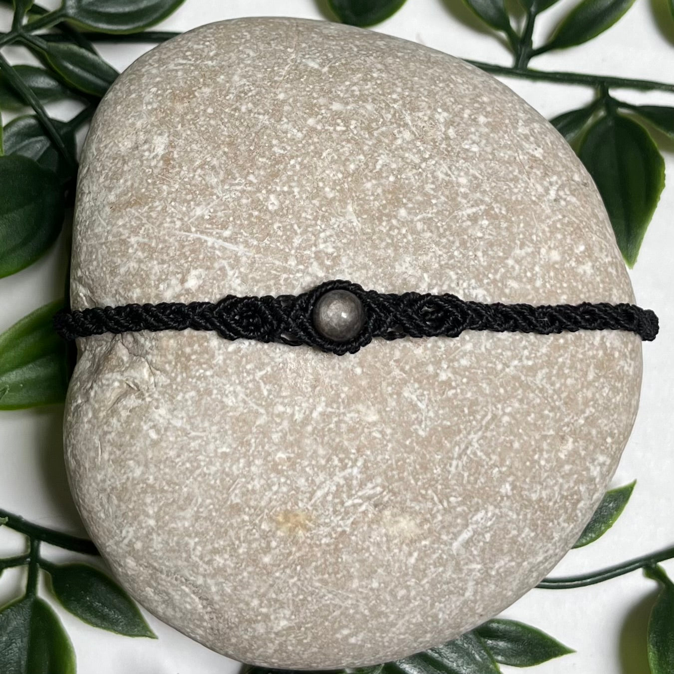 Silver Obsidian Bracelet