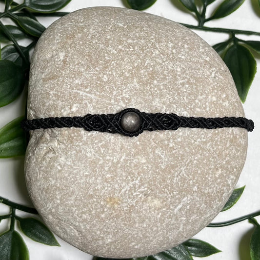 Silver Obsidian Bracelet