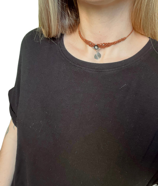 Silver Obsidian Necklace