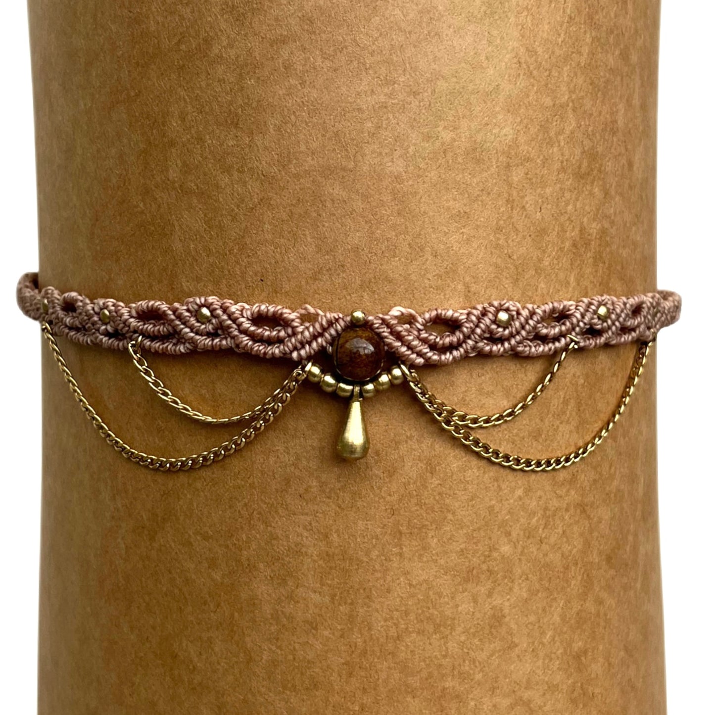 Choker s kristalom Tigrovo oko
