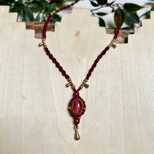 Pink Tiger's Eye Necklace
