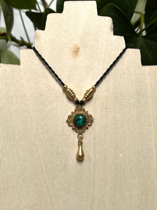 Malachite Pendant Necklace
