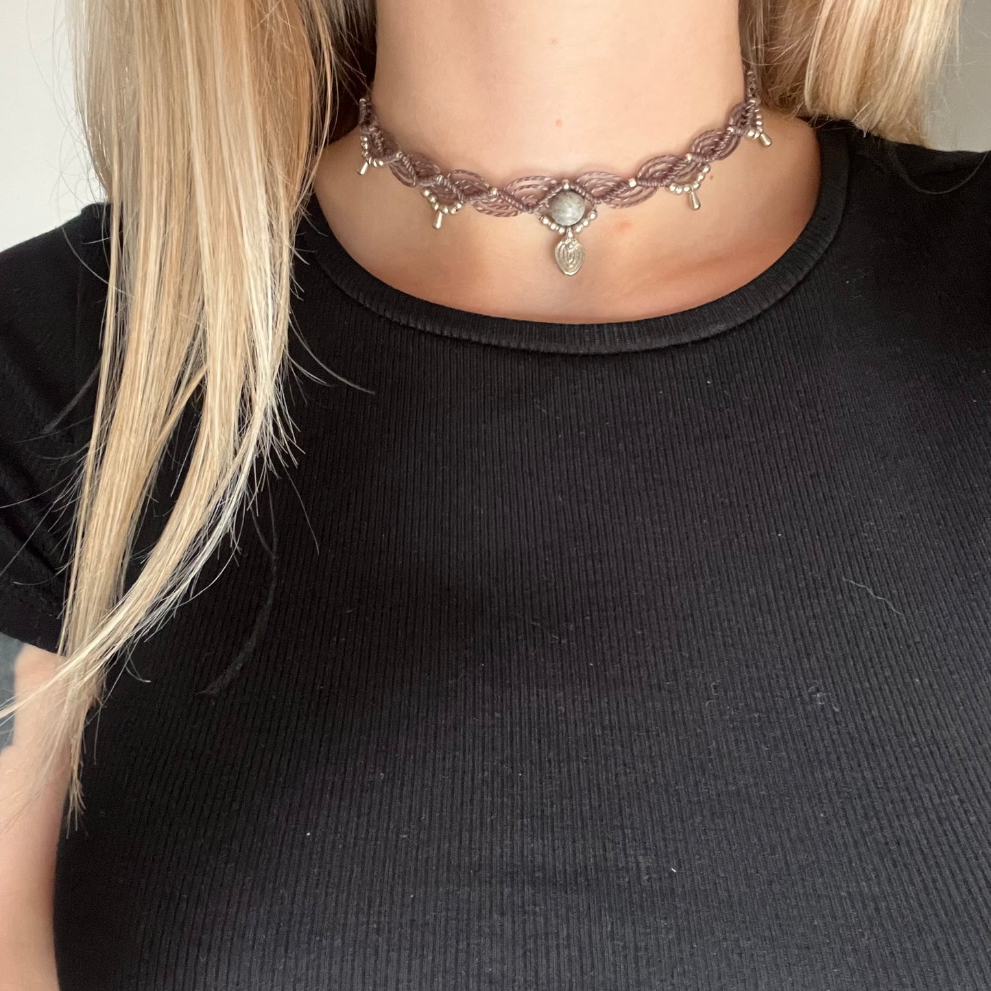 Map Jasper Choker Necklace