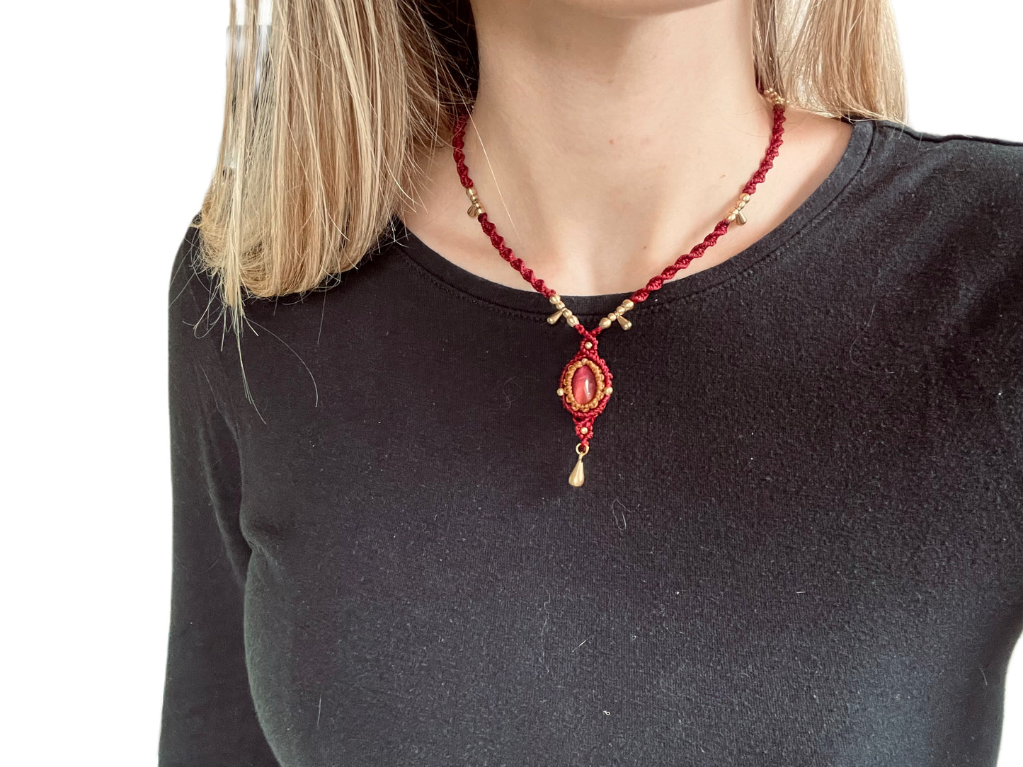 Pink Tiger's Eye Necklace