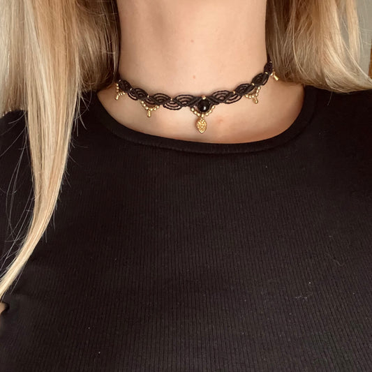 Black Agate Choker Necklace