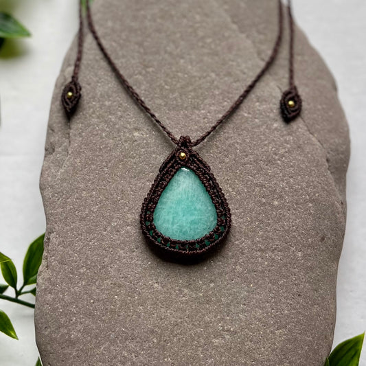 Amazonite Amulet Necklace